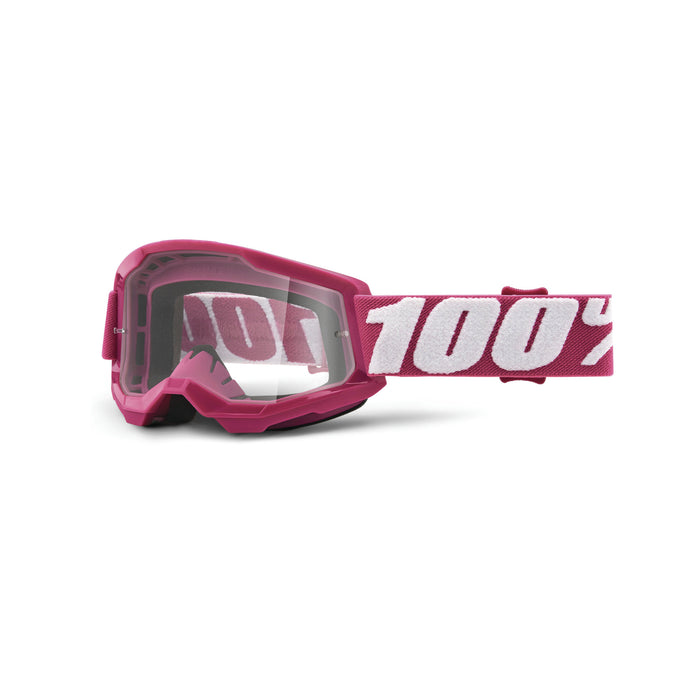 Ride 100% Strata 2 Junior / Youth Goggle - Fletcher Pink - Clear Lens