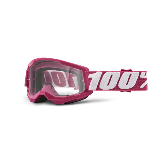 Ride 100% Strata 2 Junior / Youth Goggle - Fletcher Pink - Clear Lens
