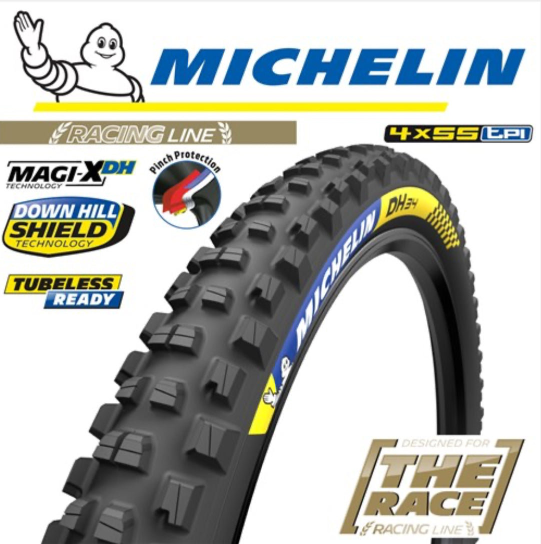 Michelin Tyre DH34 Wire Bead - Soft / Hard Mixed Compound - 29" X 2.4