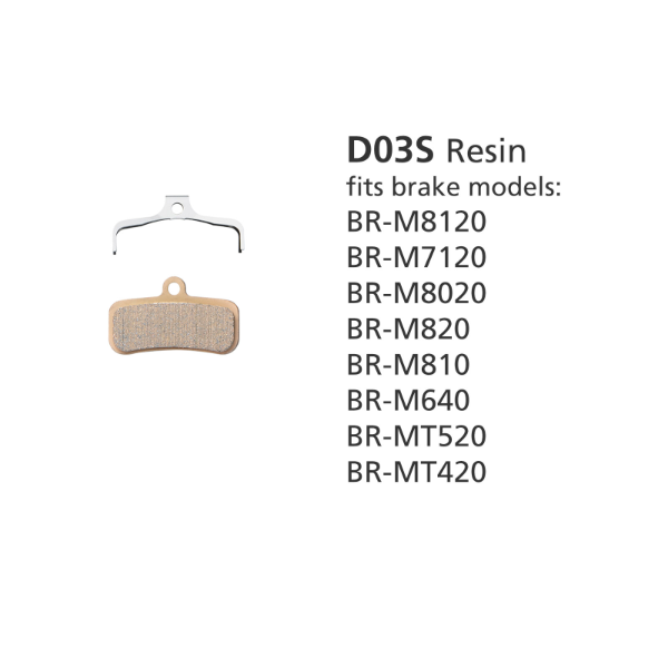 Shimano Disc Brake Pads - Resin & Spring -br-m8020 D03s-rx
