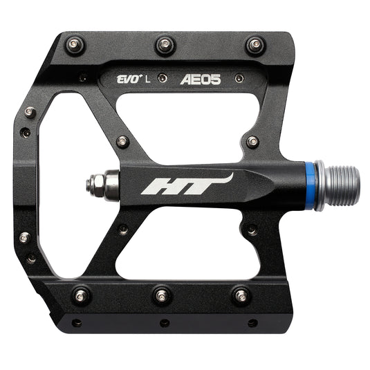 Ht Pedals - Ae05 Flat Super Lightweight Deep Concave Alloy - Black / Silver