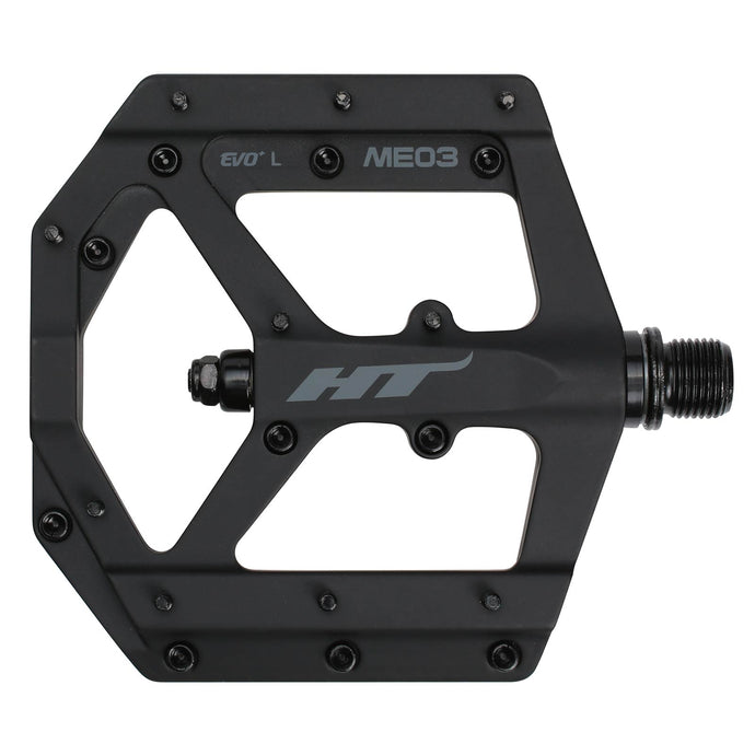 Ht Pedals Me03 Evo+ Flat - Magnesium Alloy - Stealth Black