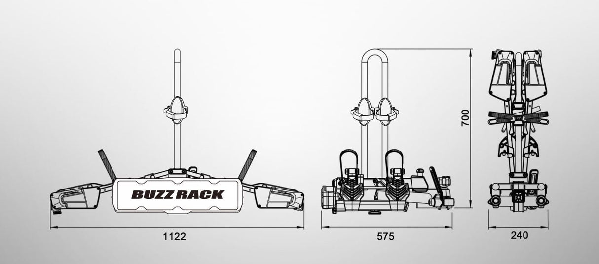 Buzzrack Eazzy 2 (tow Ball Mounted) 2 Bike Platform Bike Rack
