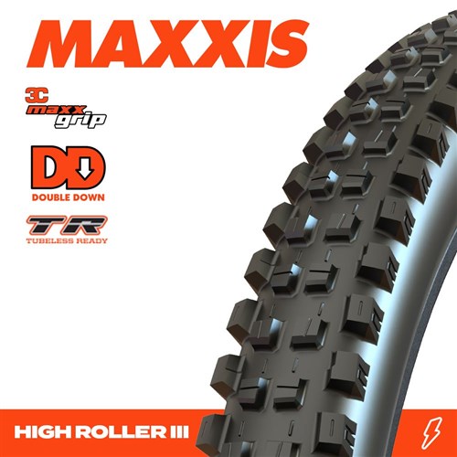 Maxxis Tyre High Roller Iii 29" X 2.40 3c Grip Dd Casing - Tr Folding 120x2tpi