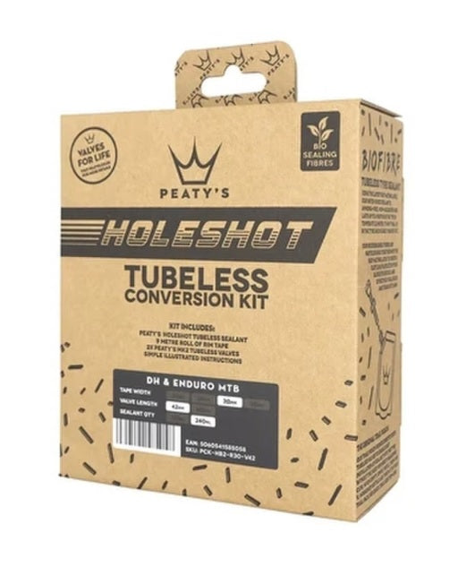 Peatys Holeshot Tubeless Conversion Kit 32mm - Enduro / Dh - Valve Length 42mm - Sealant 240ml