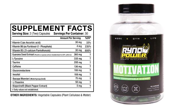 Ryno Power - Motivation / Capsules / 60 Capsules