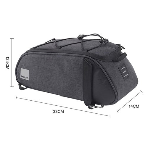 Sahoo Rack Top Trunk Bag - Medium - Universal Velcro Straps - 33cm X 14cm X 12cm - 7l