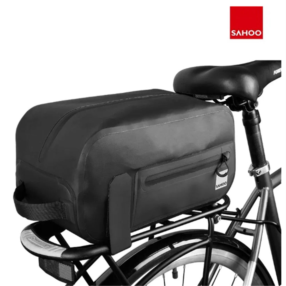 Sahoo Rack Top Pannier Trunk Bag - Waterproof 34cm X 15cm X 17cm - 7l - 3 Pockets - Velcro Hook Straps