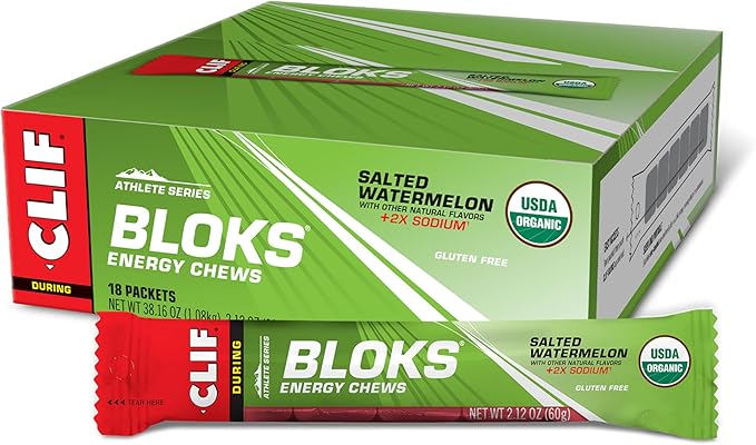 Clif Shot Bloks Energy Chews - Salted Watermelon - 1 Single Bar (6 Chews)