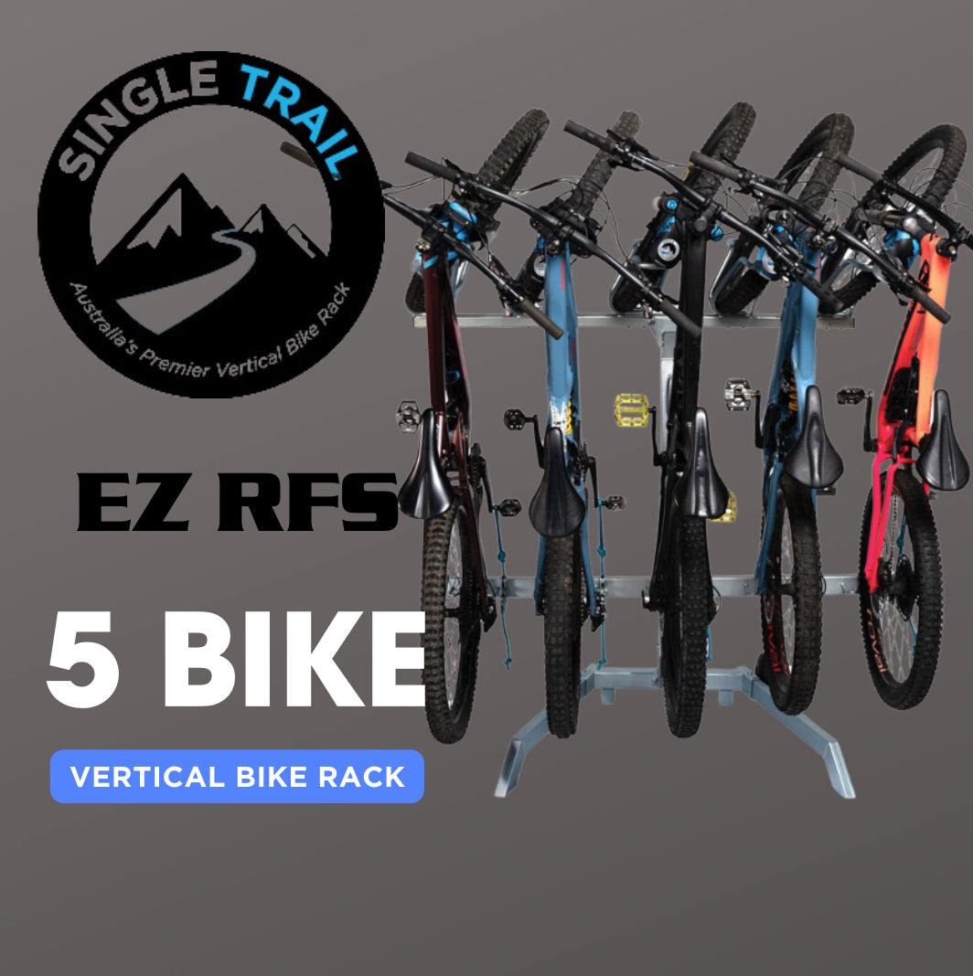 Single Trail Vertical Bike Rack (ez-rfs) Hitch Mounted