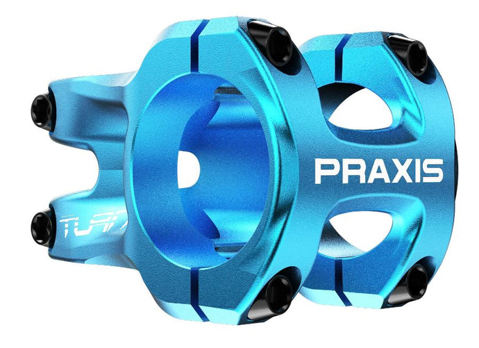 Praxis Stem - Turn 35mm Bar - 40mm Length - Aqua Blue