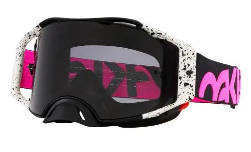 Oakley Goggles Airbrake Mx Black Splatter W/ Dark Grey