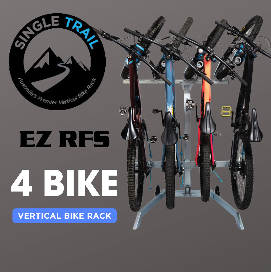 Single Trail Vertical Bike Rack (ez-rfs) Hitch Mounted