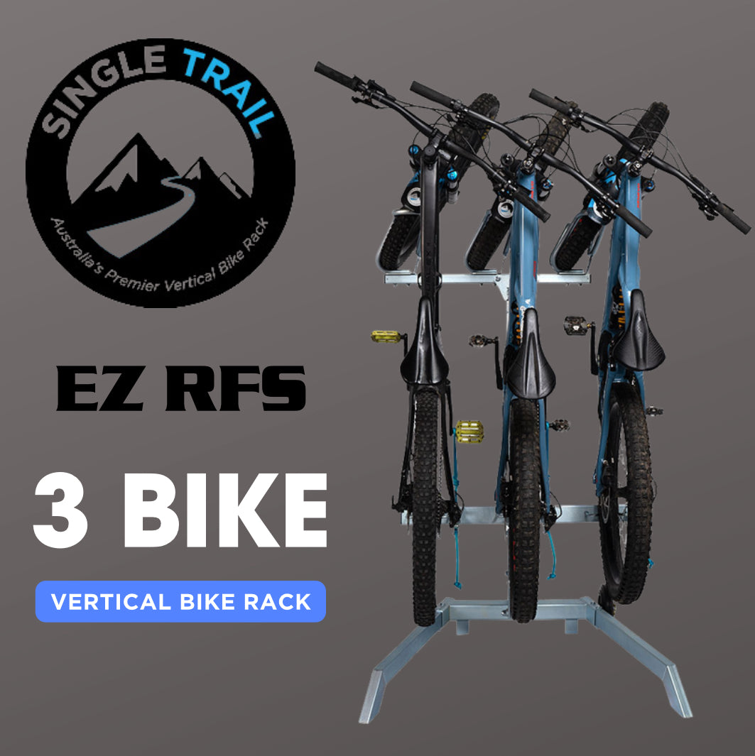 Single Trail Vertical Bike Rack (ez-rfs) Hitch Mounted