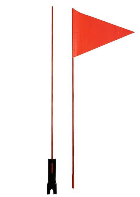 Bike Lane - Safety Flag 2 Piece Firbreglass Pole - 1.5m Tall - Orange