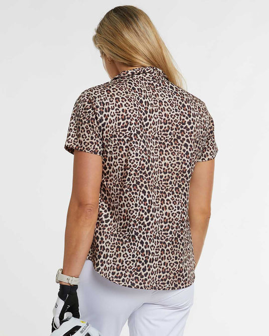 Dharco Womens Tech Party Shirt | Leopard [sz:large]