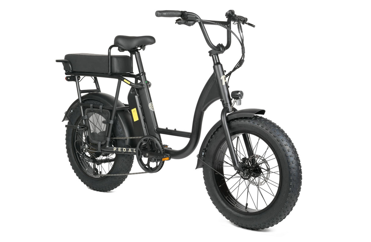 Pedal Brewer - Fat Tyre Cruiser With Bench Seat - 540wh - Unisex - Matte Black