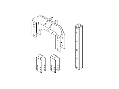 Grip Sport Van Rack - (part 2) Short Bolt On Mount Kit - (212mm - 397mm Clearance)