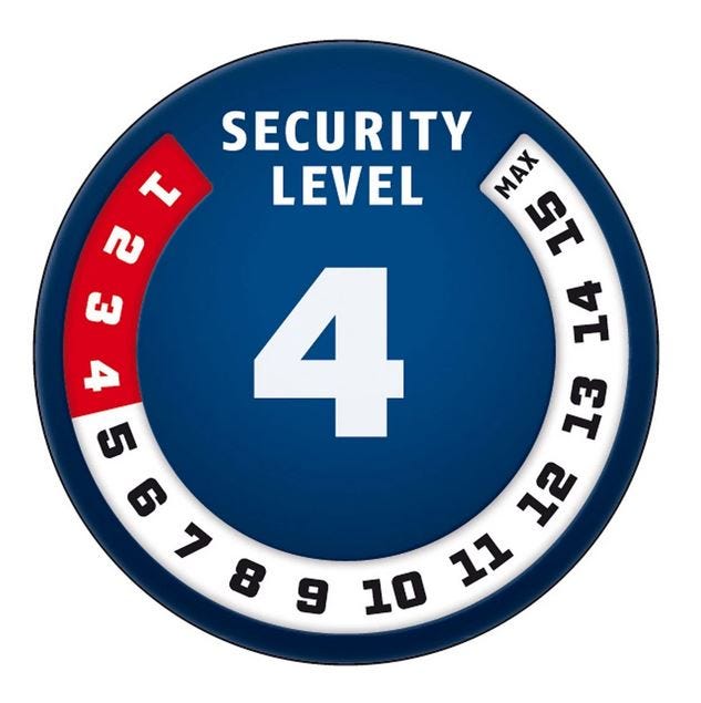 Abus Steel-o-chain 5805c Combo - 75cm X 5mm Black - No Brkt 75cm Combo