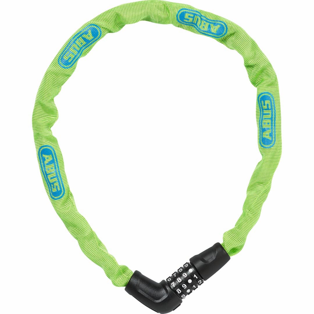 Abus Steel-o-chain 5805c Combo - 75cm X 5mm Lime - No Brkt 75cm Combo