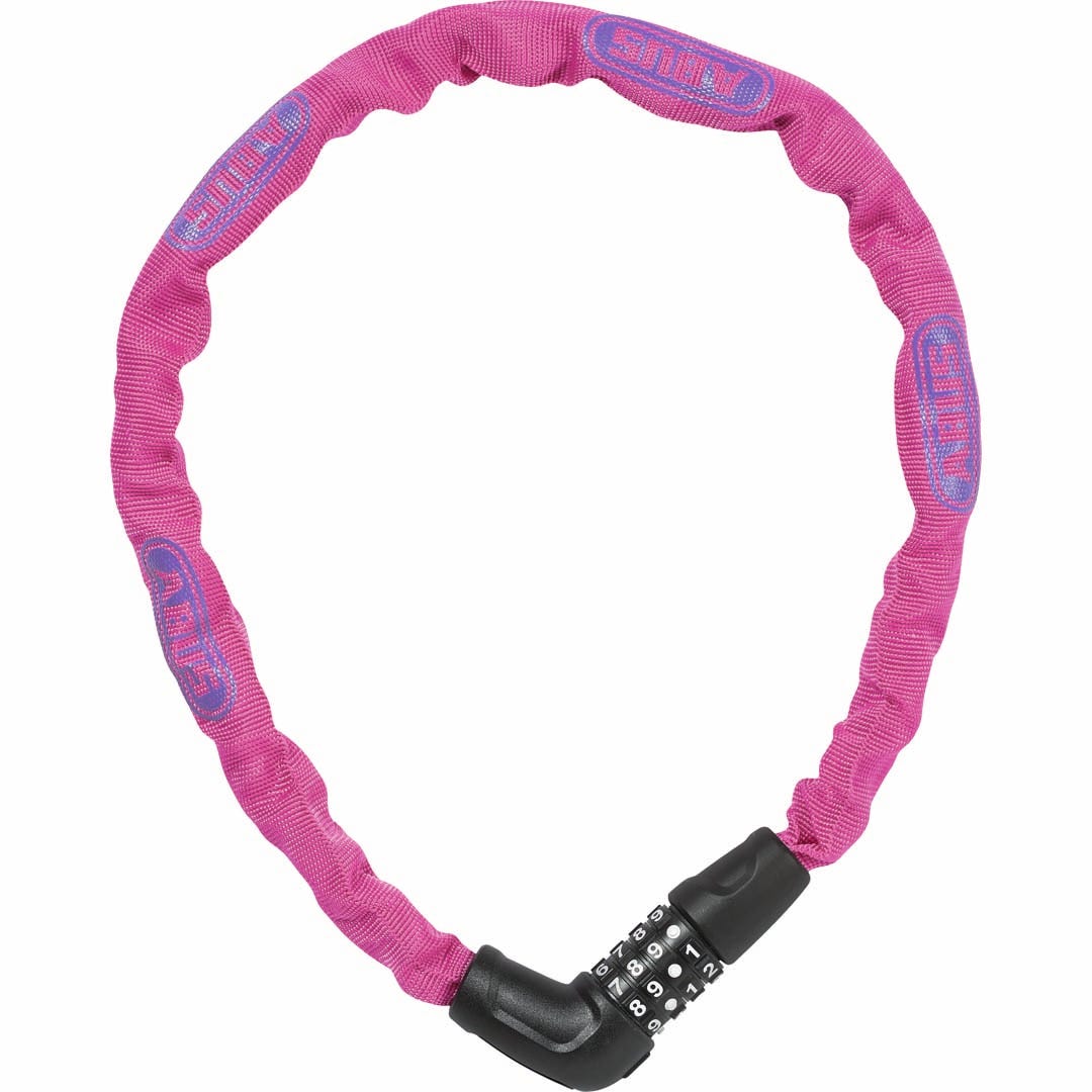 Abus Steel-o-chain 5805c Combo - 75cm X 5mm Pink - No Brkt 75cm Combo