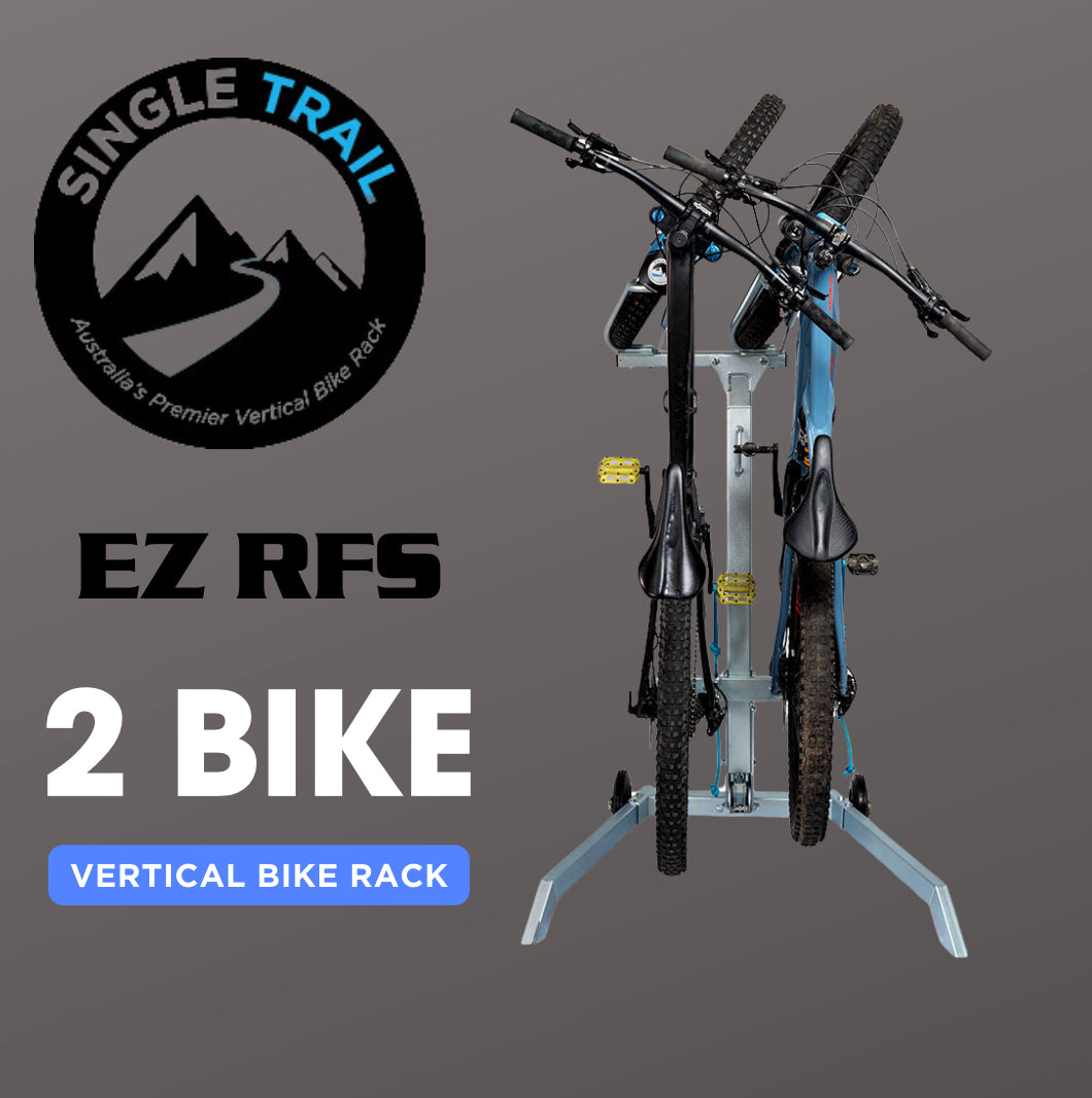 Single Trail Vertical Bike Rack (ez-rfs) Hitch Mounted