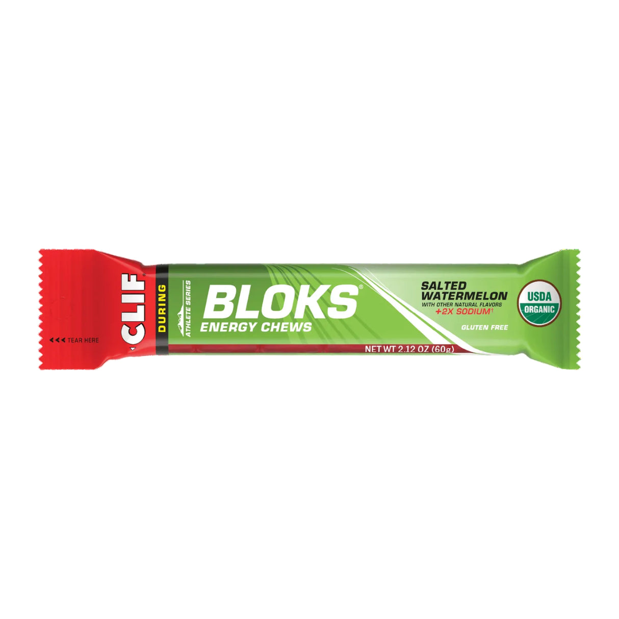 Clif Shot Bloks Energy Chews - Salted Watermelon - 1 Single Bar (6 Chews)