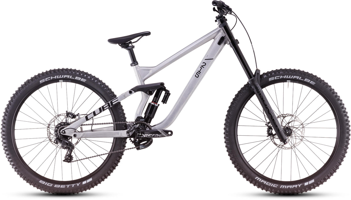 Cube 2025 Two15 Pro 27.5" DH Bike - Rawmetal N Black - Medium