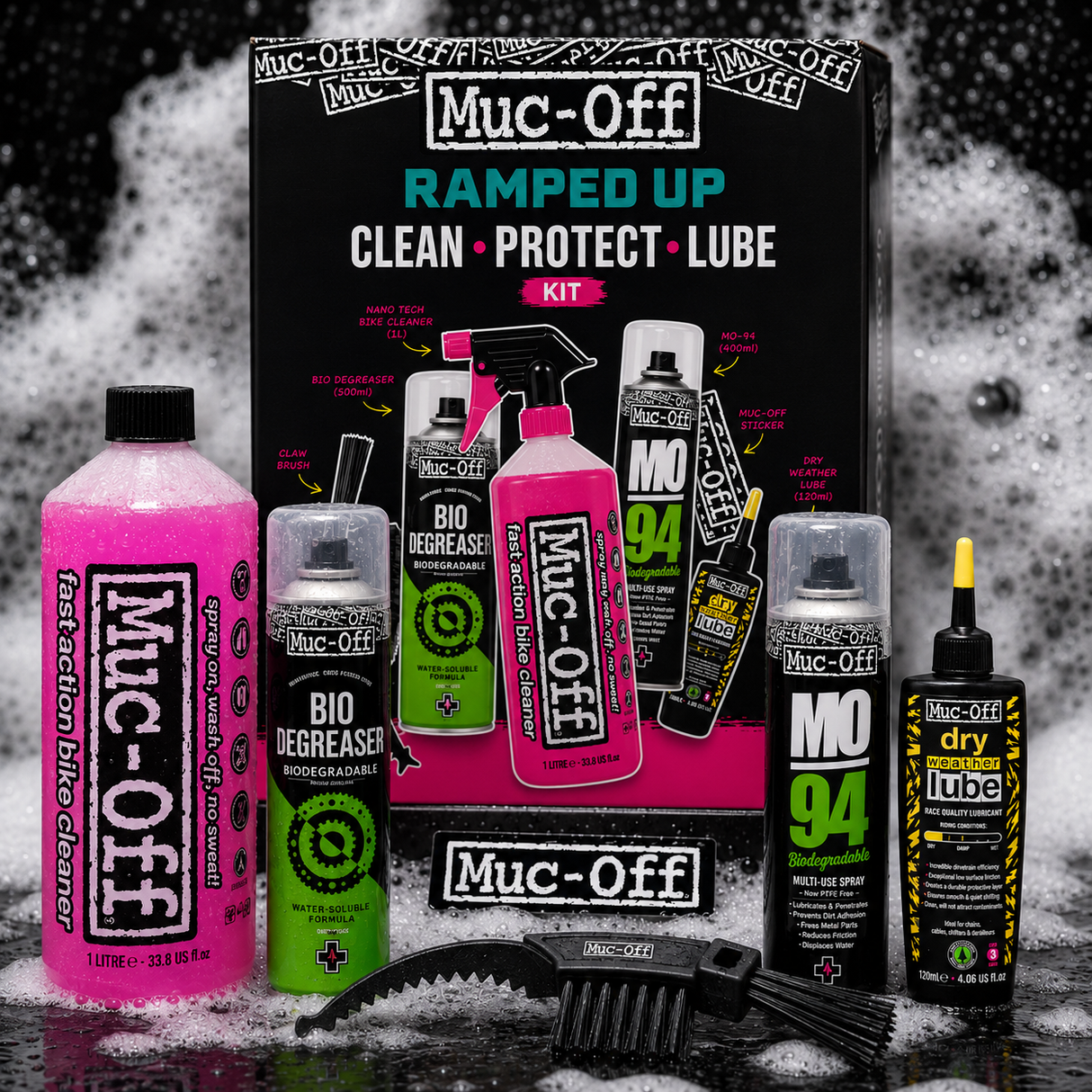 Muc-Off Bike Wash Kit - Ramped Up - Clean / Protect / Lube