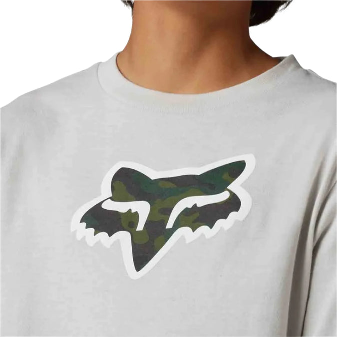 Fox Racing - T-shirt - Youth Vzns Camo Shortsleeve Tee - Light Grey - Small