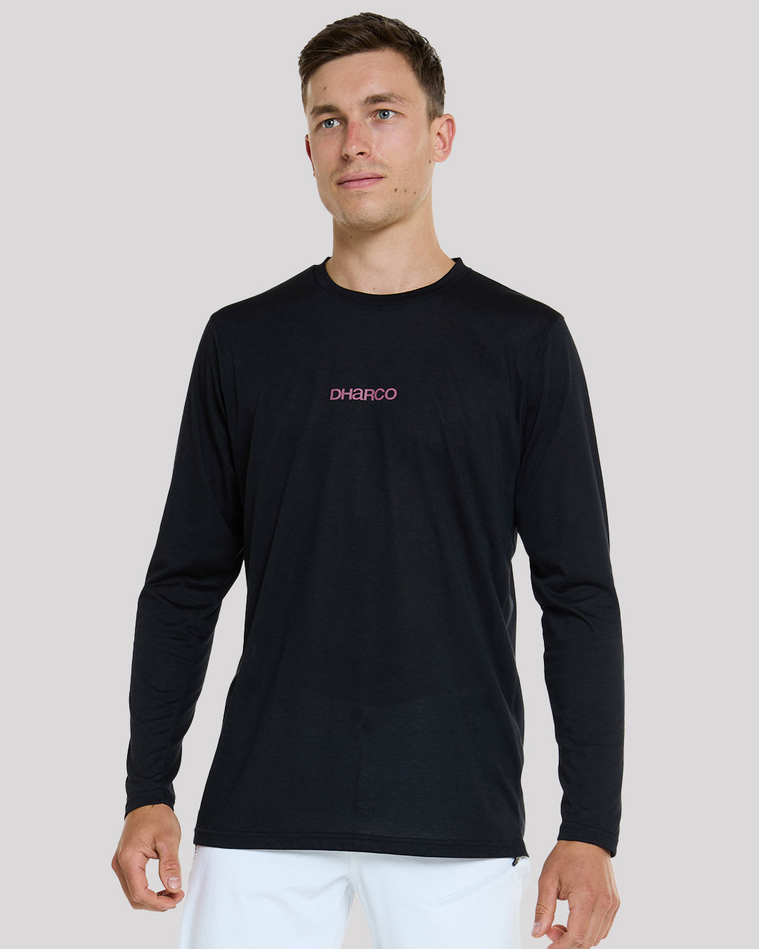 Dharco Mens Long Sleeve Tech Tee | Black