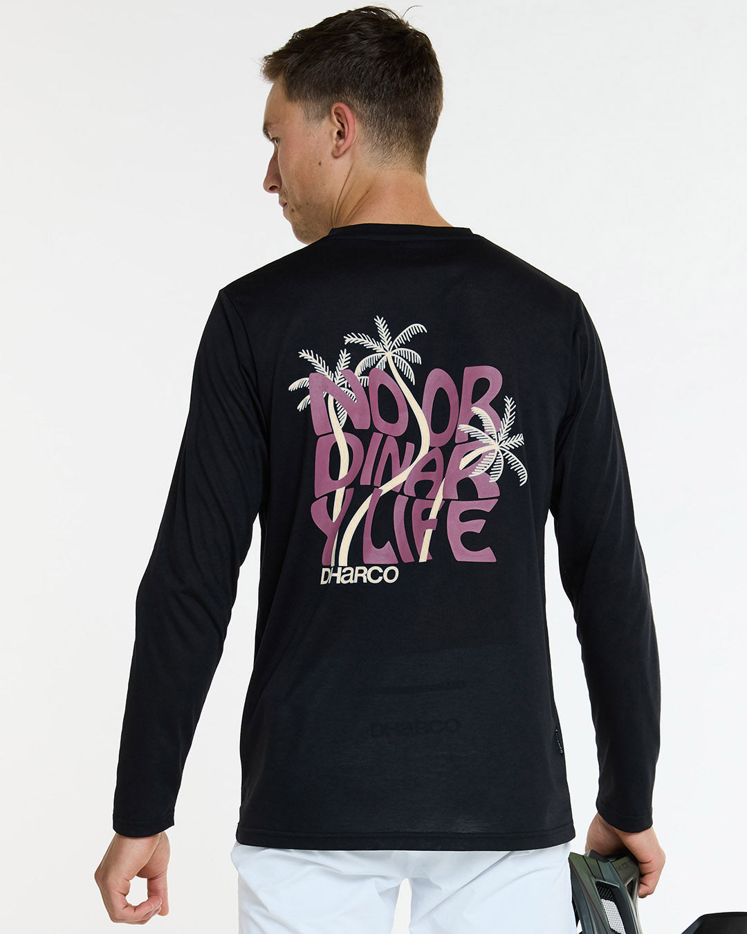 Dharco Mens Long Sleeve Tech Tee | Black