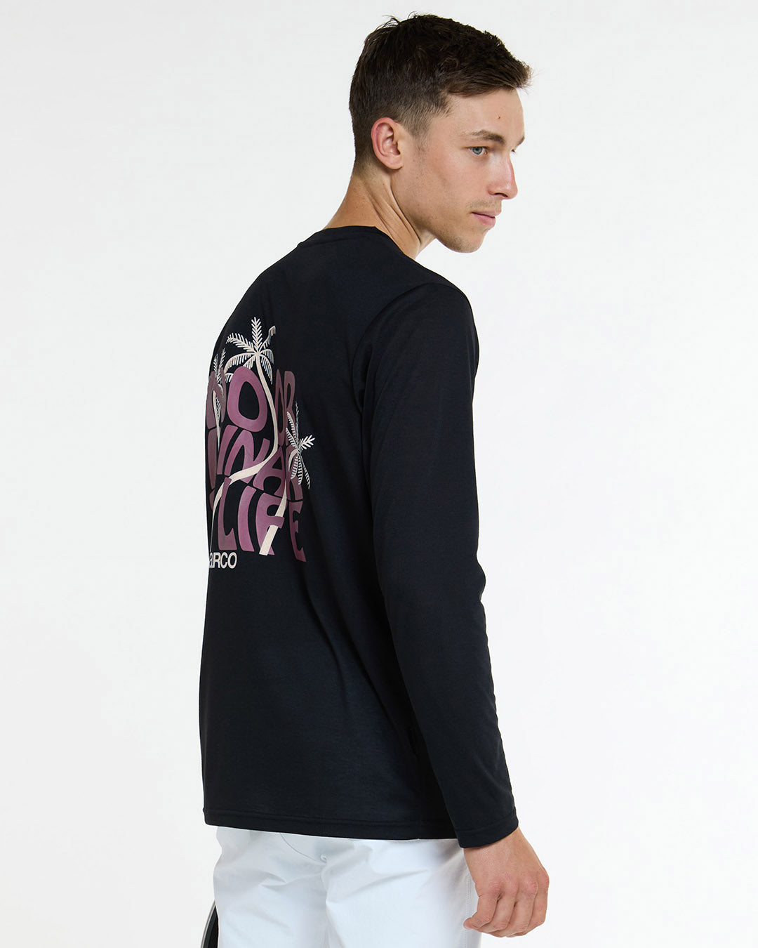 Dharco Mens Long Sleeve Tech Tee | Black