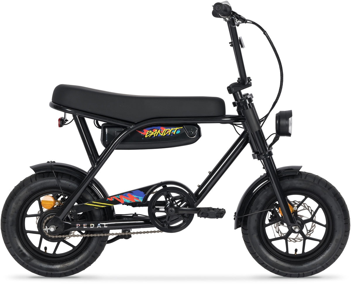 Pedal Bandit Mini - 14" Electric Fat Tyre Bike - Black / Retro