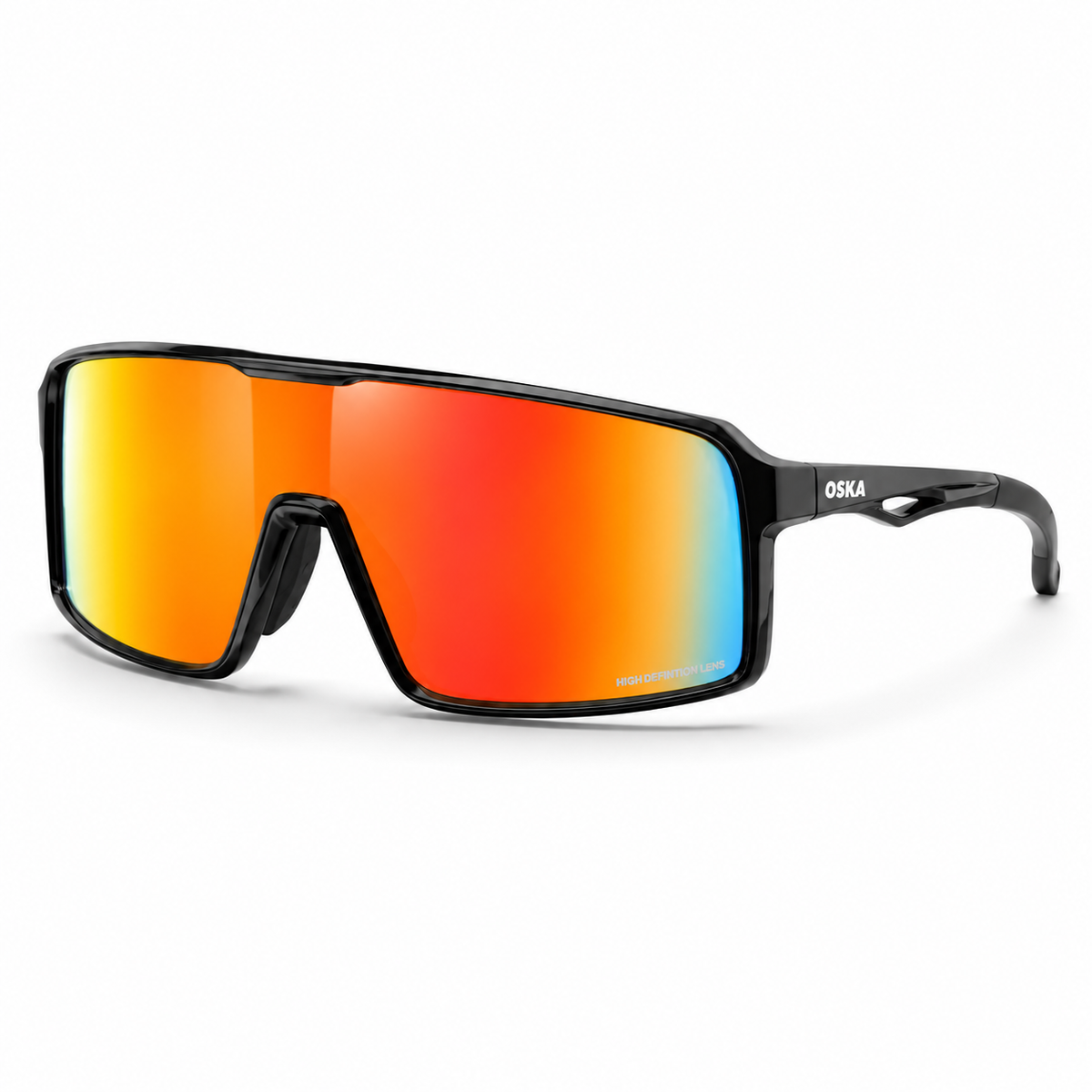 Oska Eyewear Sunglasses - Karma - Gloss Black Frame - Red Photochromic Lens (includes Prescription Clip Insert)