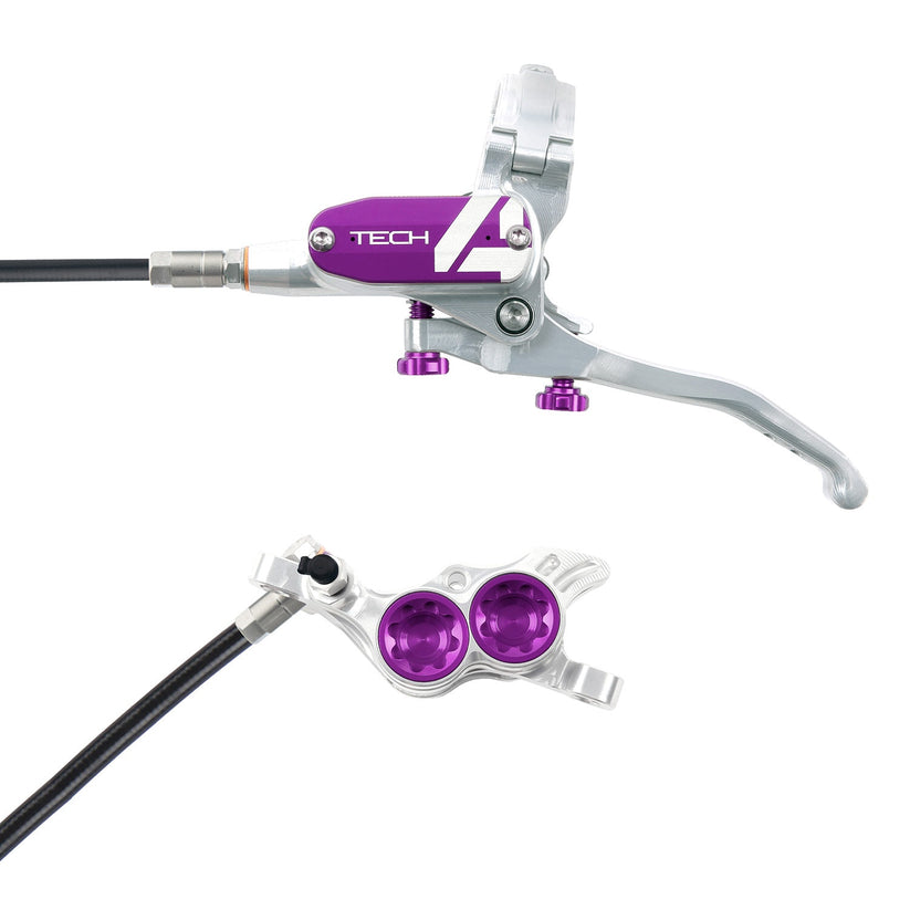 Hope Brakes - Tech 4 E4 - Front/right - Silver / Purple