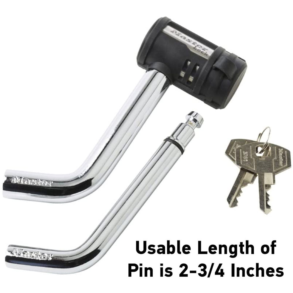 Single Trail Master Lock Locking Hitch Pin 1/2" - 5/8" 2 Pack
