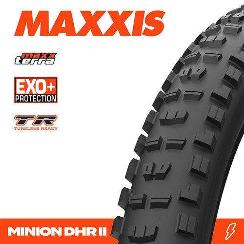 Maxxis Tyre Minion DHR II 27.5 X 2.40 New Maxxterra Exo+ Tr 60tpi Fold E25