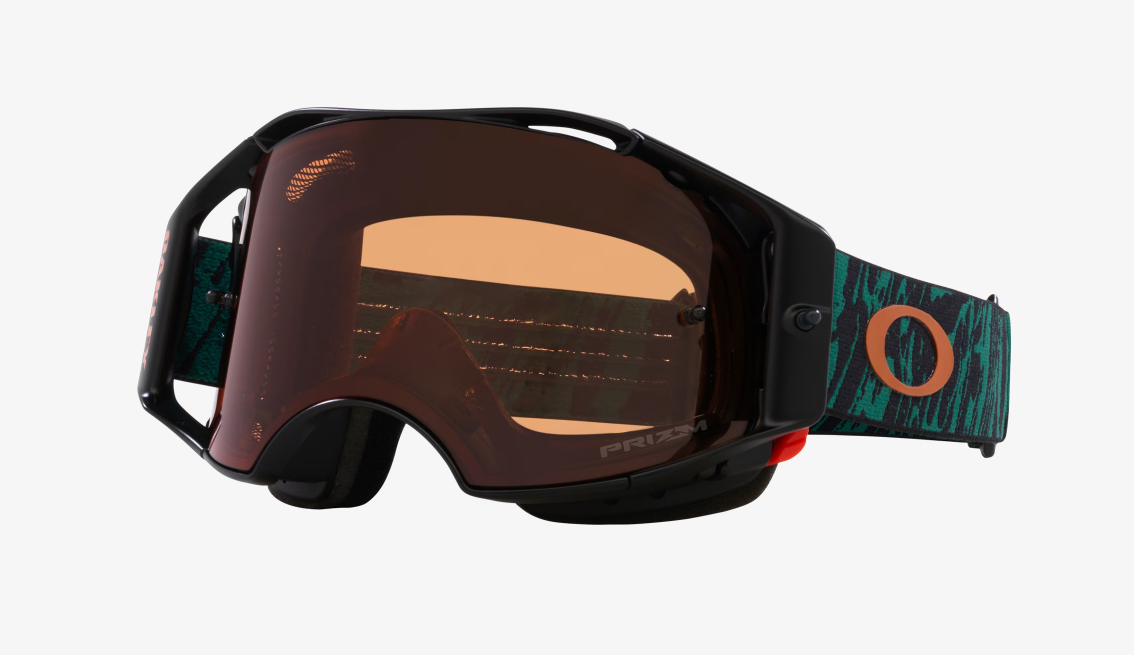 Oakley Goggles Airbrake Mtb Viridian Striped W/prism Mx Bronze