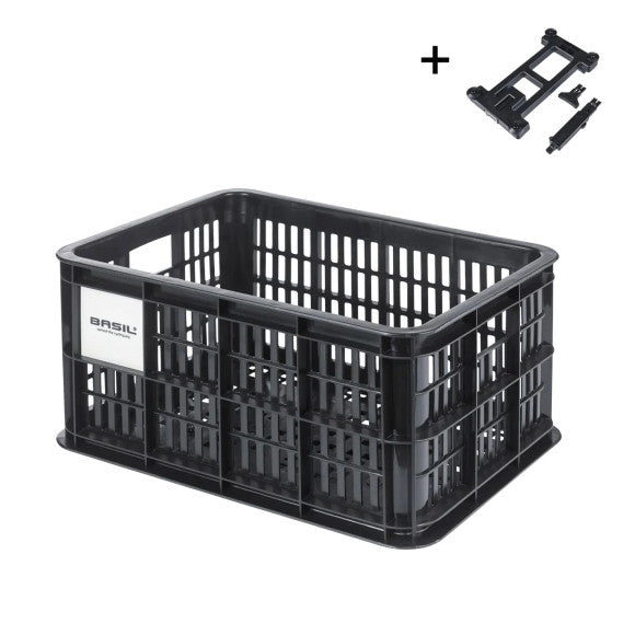 Basil Bicycle Crate Small 17.5 L Black