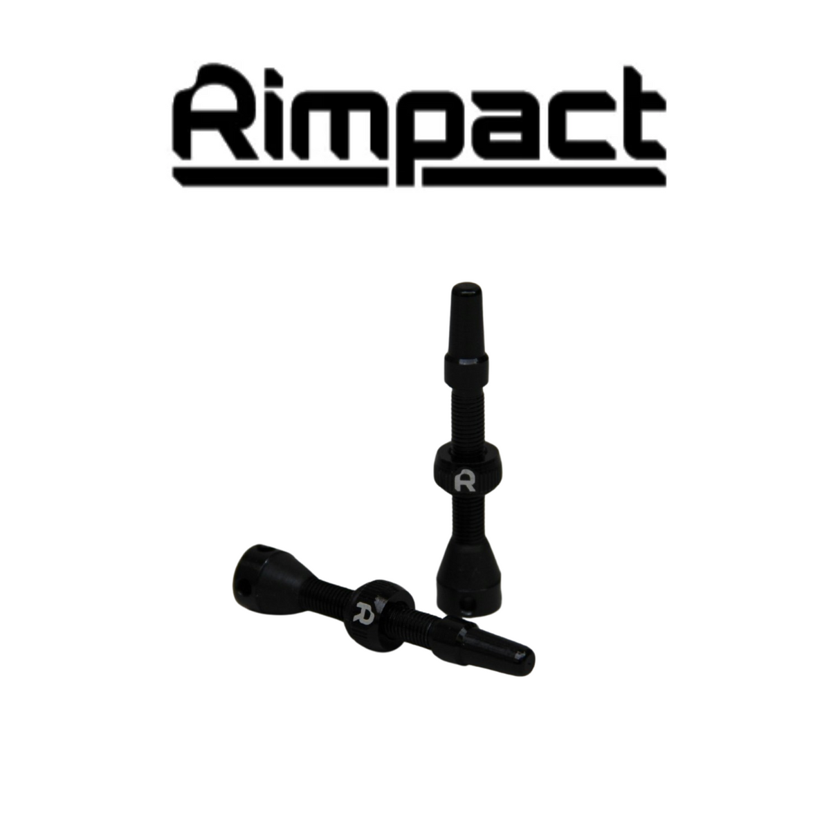Rimpact Valves - Insert Compatible Tubeless Valves (pair) - 44mm - Black
