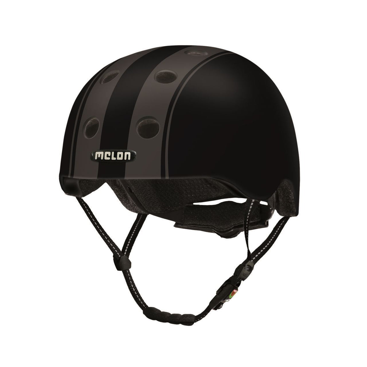 Melon Helmet Stripes Double Black