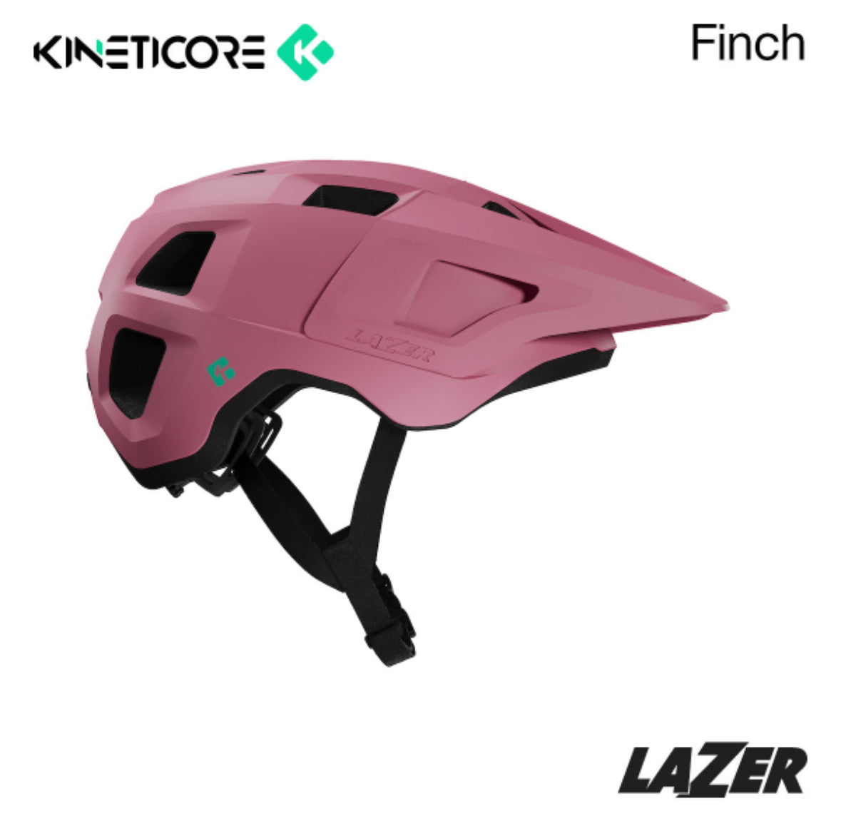 Lazer Helmet - Finch Kineticore - Youth Uni Size (50-56cm) Matte Pink