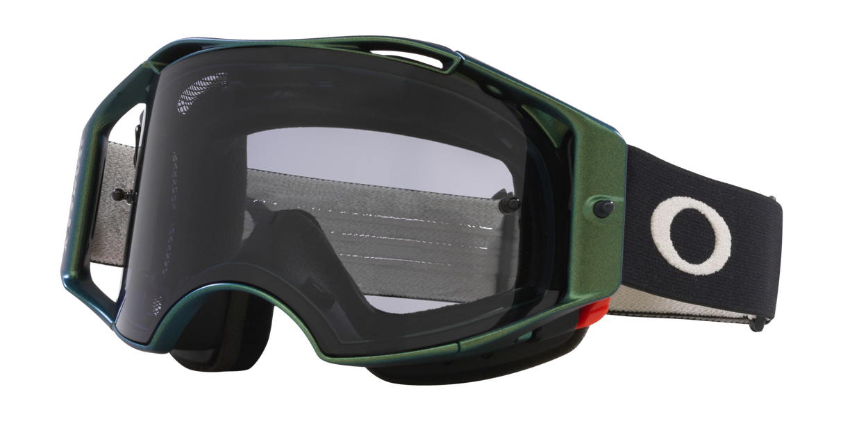 Oakley Goggles Airbrake Mtb Black Green Colourshift With Light Grey