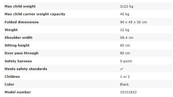 Thule Trailer - Coaster Xt 2 Seat [cl:black]