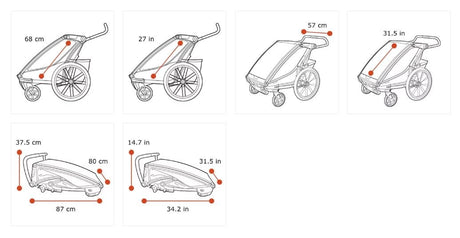 Thule Trailer - Chariot Cross 2 Seat - Majolica Blue