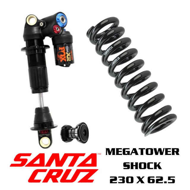 Fox 2022 - Suspension - Rear Coil Shock - Dhx2 Factory - Size 230mm X 62.5mm Bearing Mount - 2pos - 550lbs Spring (suits Santa Cruz Megatower)