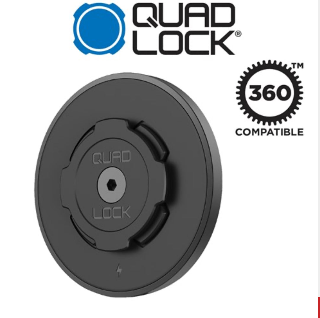 Quad Lock Wireless Charging Head For Car/desk V2 360 Deg Compat