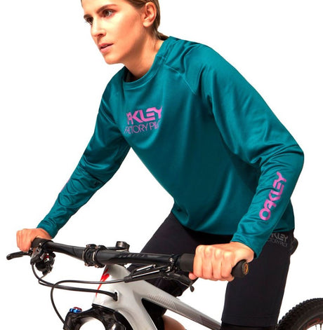 Oakley Factory Pilot Longsleeve Jersey Bayberry L Womens [cl:bayberry Sz:large]