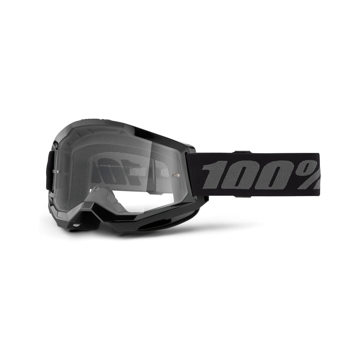 100% Strata 2 Junior / Youth Goggle - Black - Clear Lens